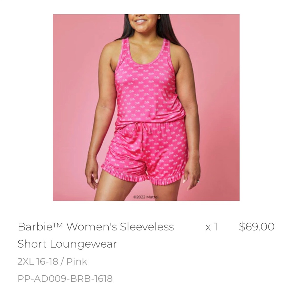 NWT Adult BARBIE collection 2xl pajamas / sold out everywhere!